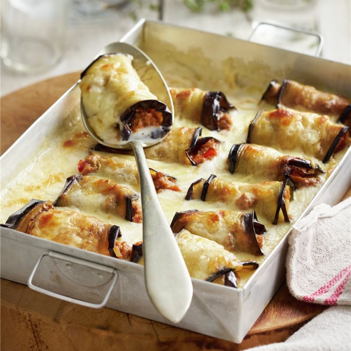 Canelones de berenjena