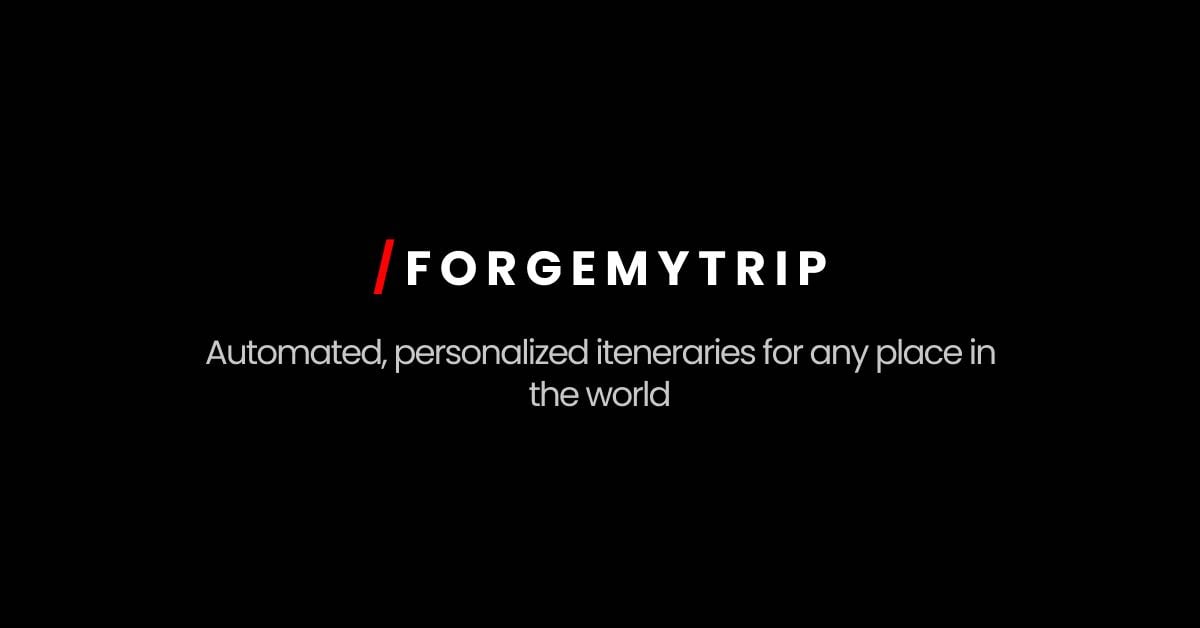 Forgemytrip - IA for travel