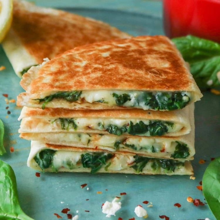 spinach quesadilla