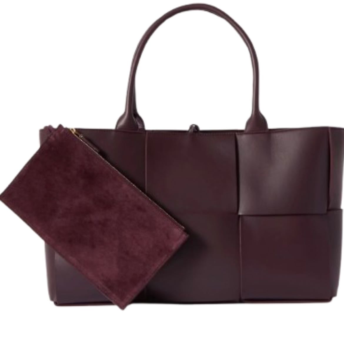 Arco Intrecciato Tote Purple - Bottega Veneta - The silhouette of powerโข Royalty in leather.
