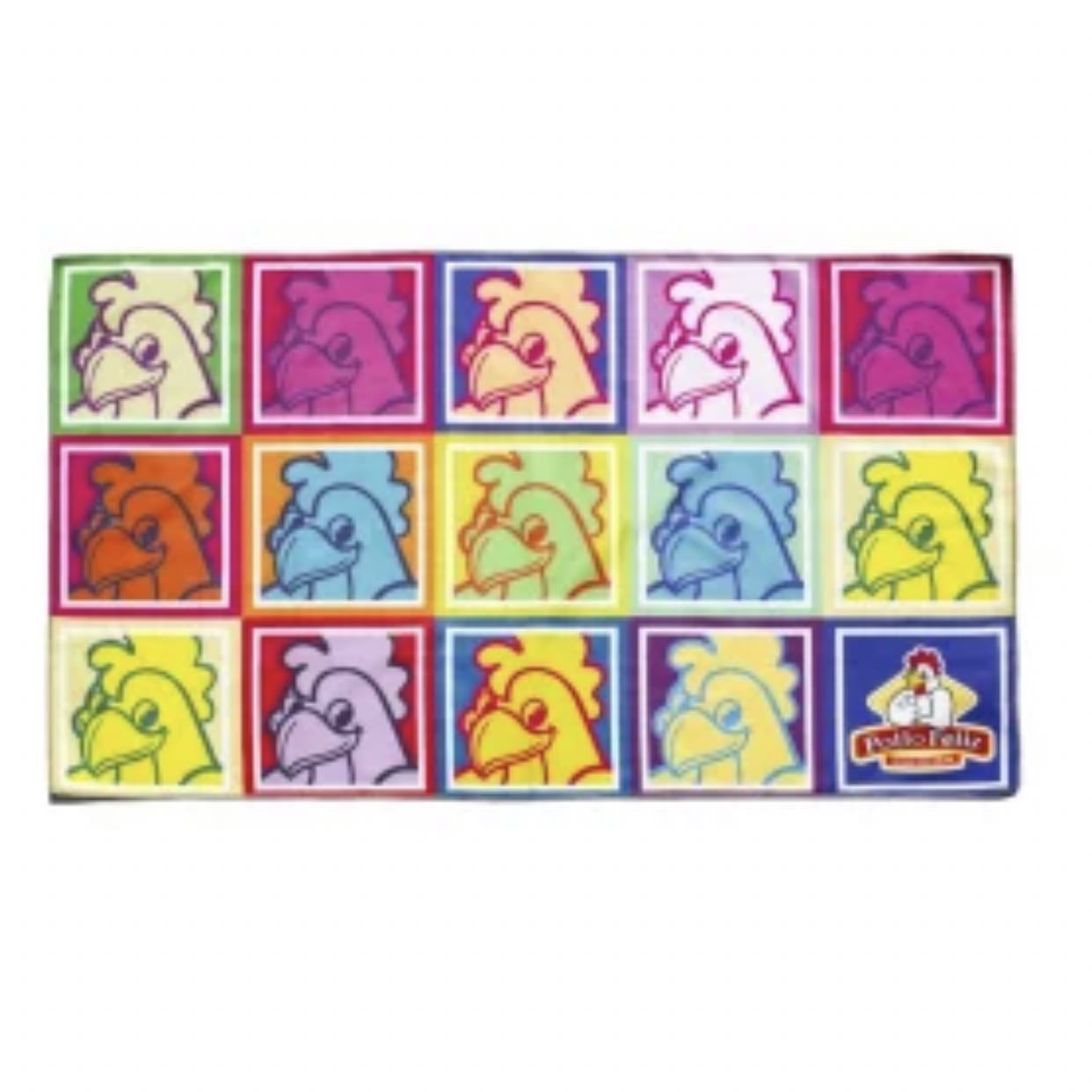 toalla andy warhol pollo feliz