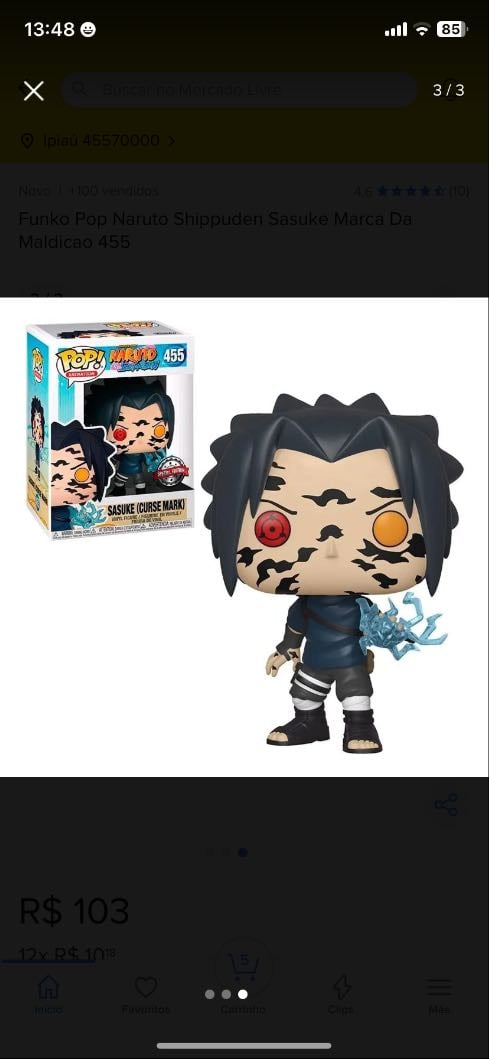 Funko Pop Sasuke - 103 ✈️