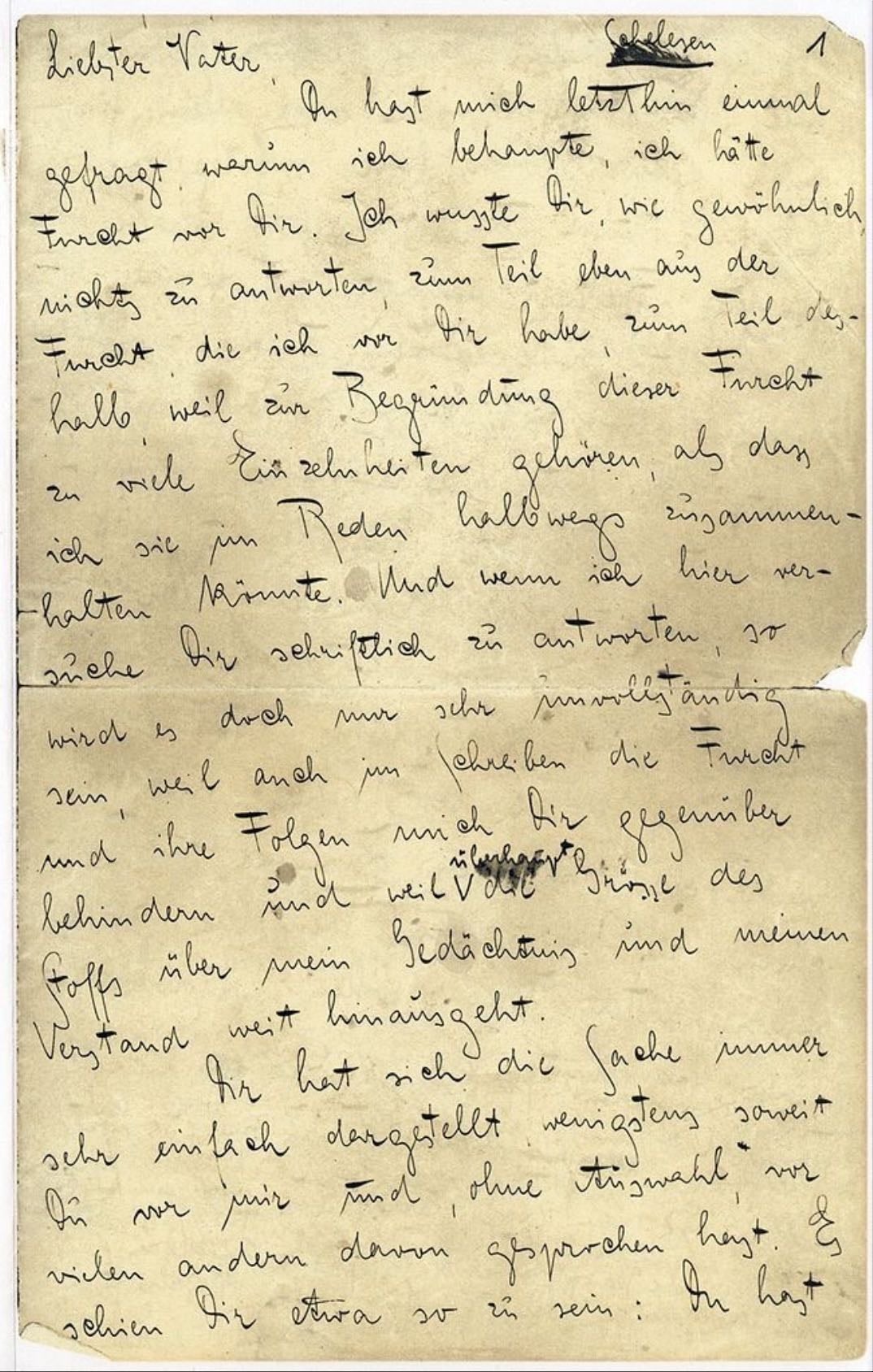 Letter to His Father - Franz Kafka · 1919