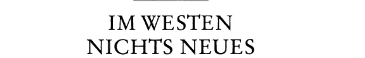 Im Westen nichts Neues - Erich Maria Remarque, Tilman Westphalen · 1998