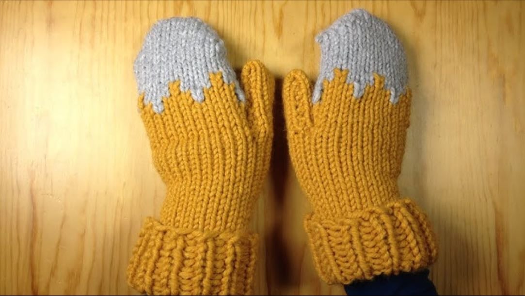 loom woven mittens