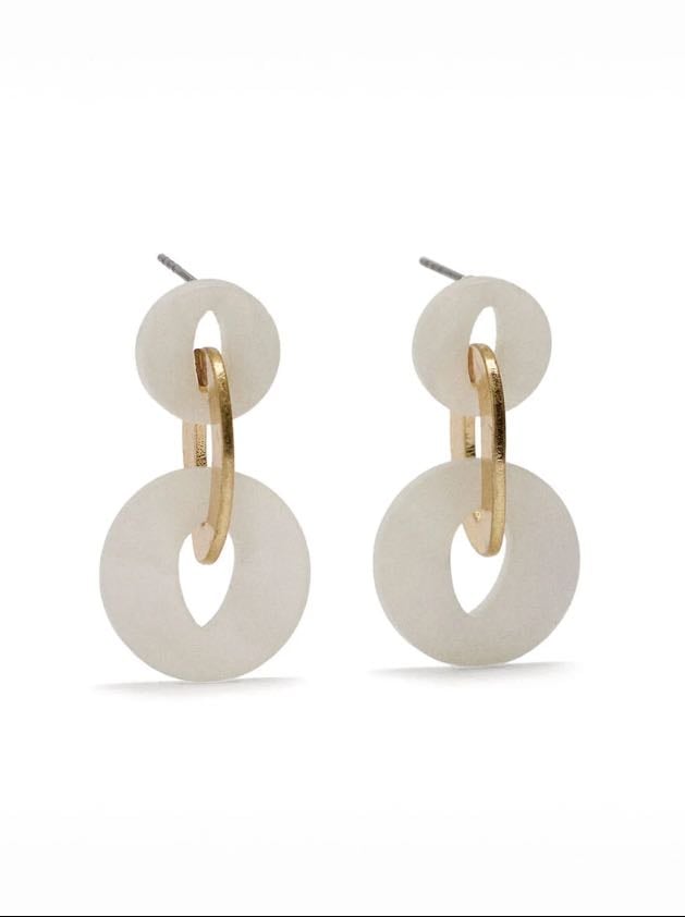 Pendientes largos de aros perlados - Parfois