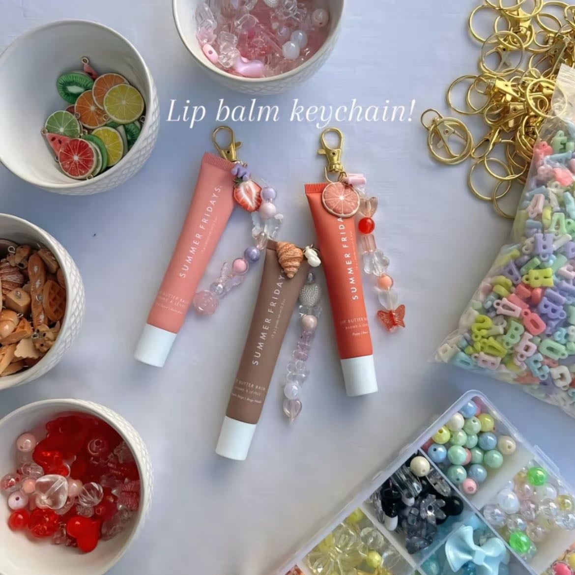 Lip gloss keychains