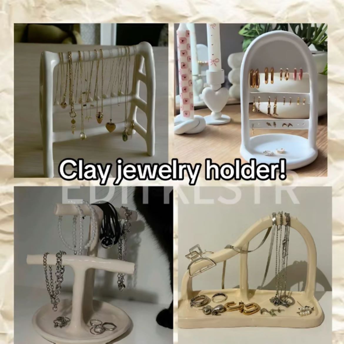 Clay jewelry holders
