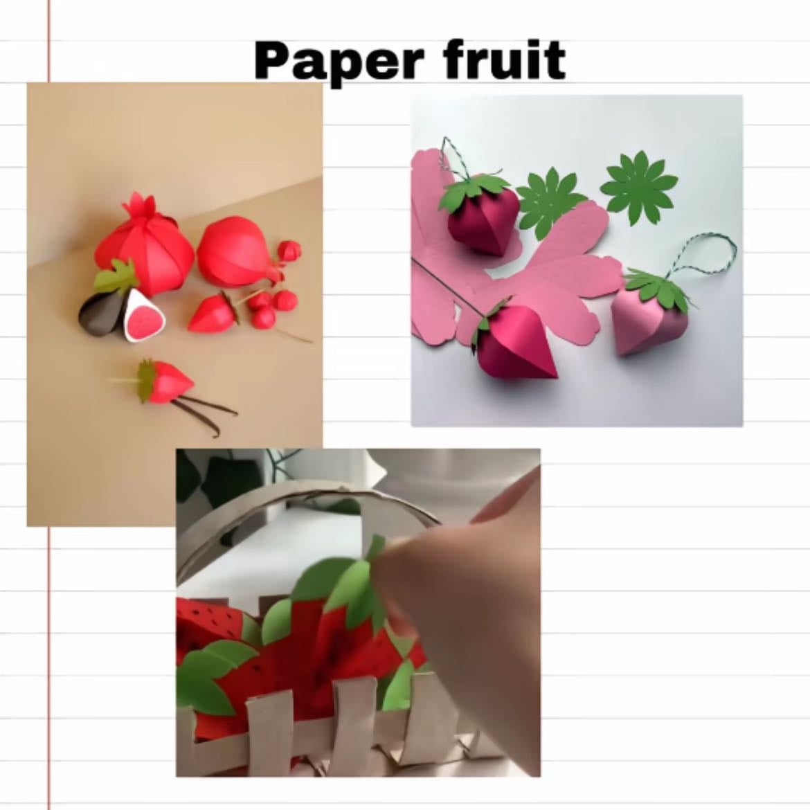 Paper fruit