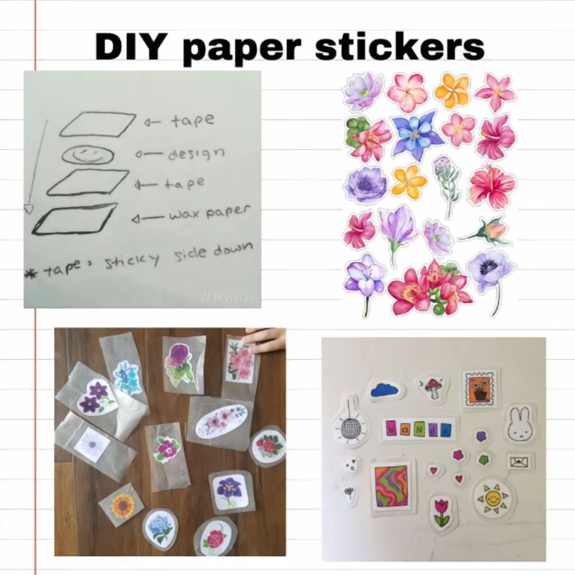 DIY paper stickers
