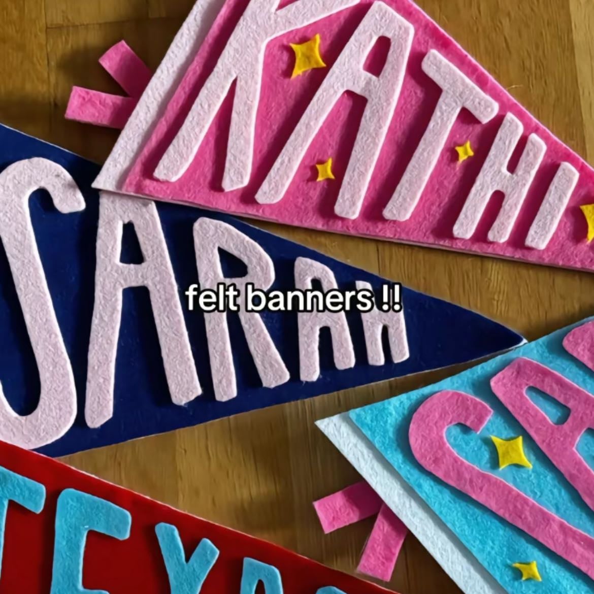 Felt banners