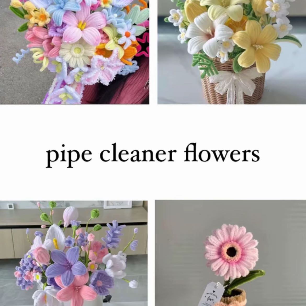 Make pipe cleaner flowers