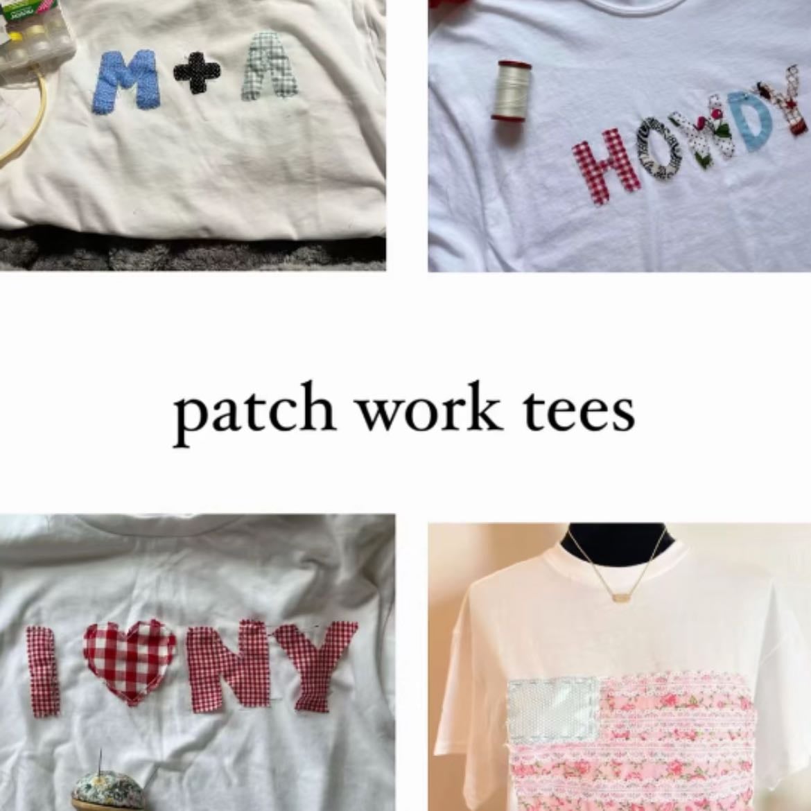 Patch work tees