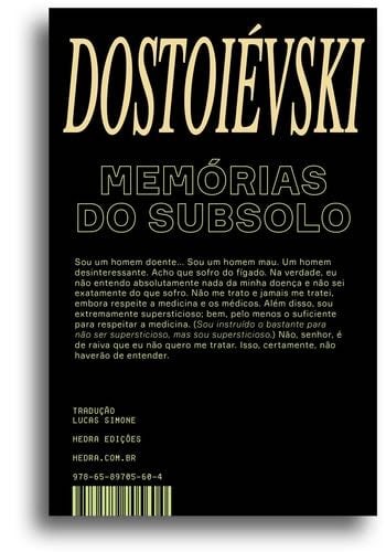 livro memorias do subsolo - Fiódor · 1900