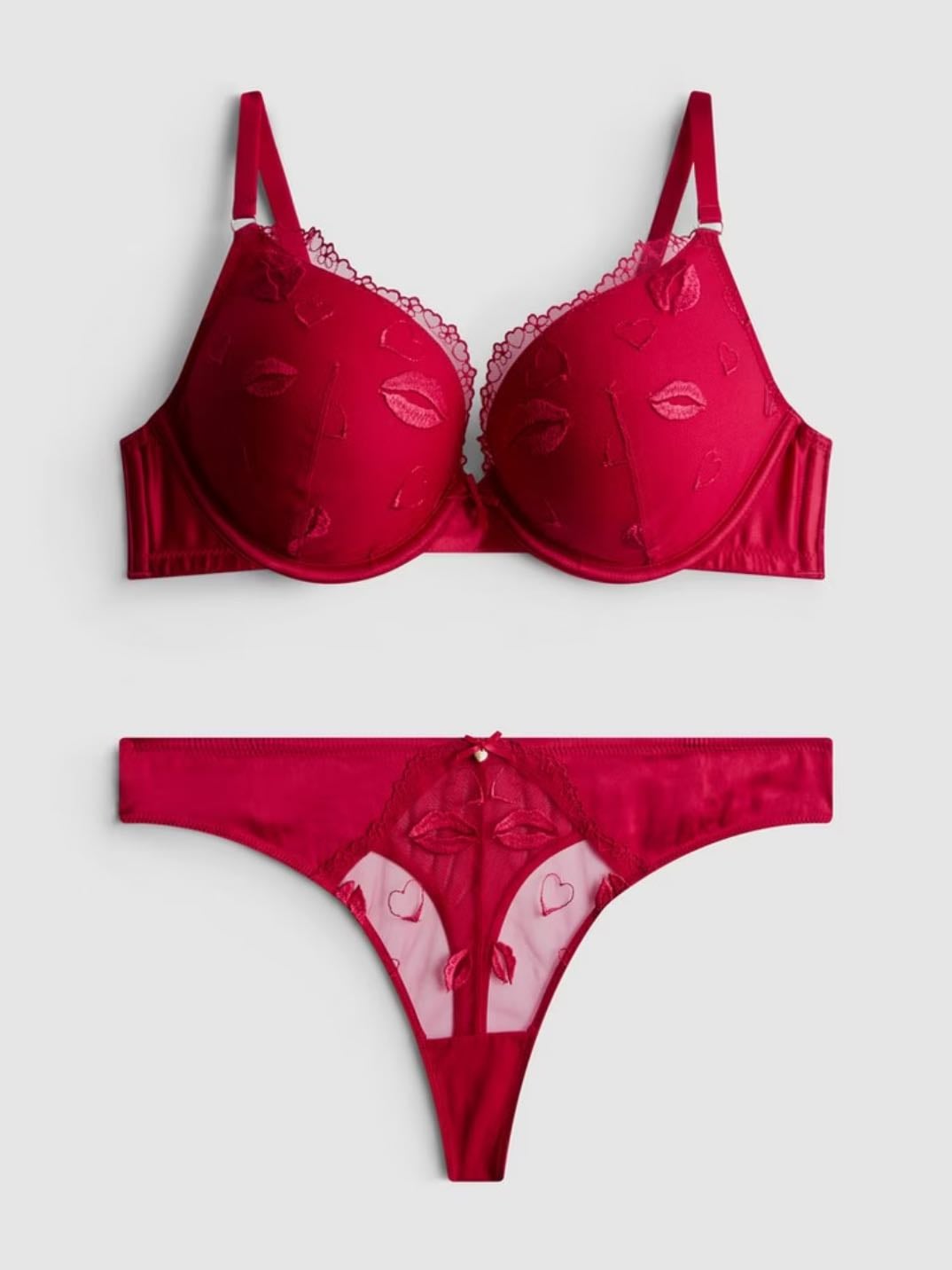 Ensemble lingerie push up rouge (A) - Primark