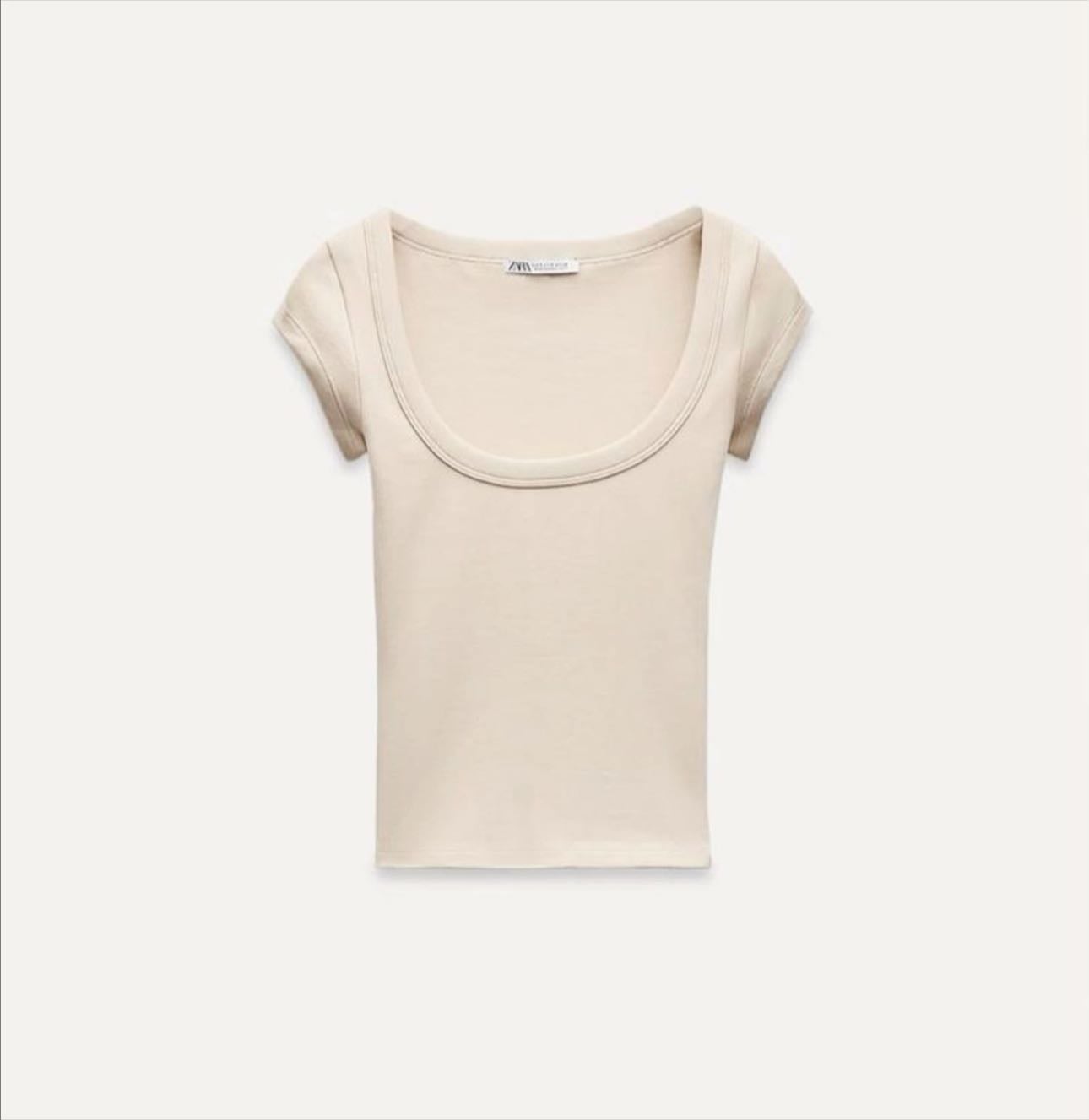 Blusa escote redondo - Color básico