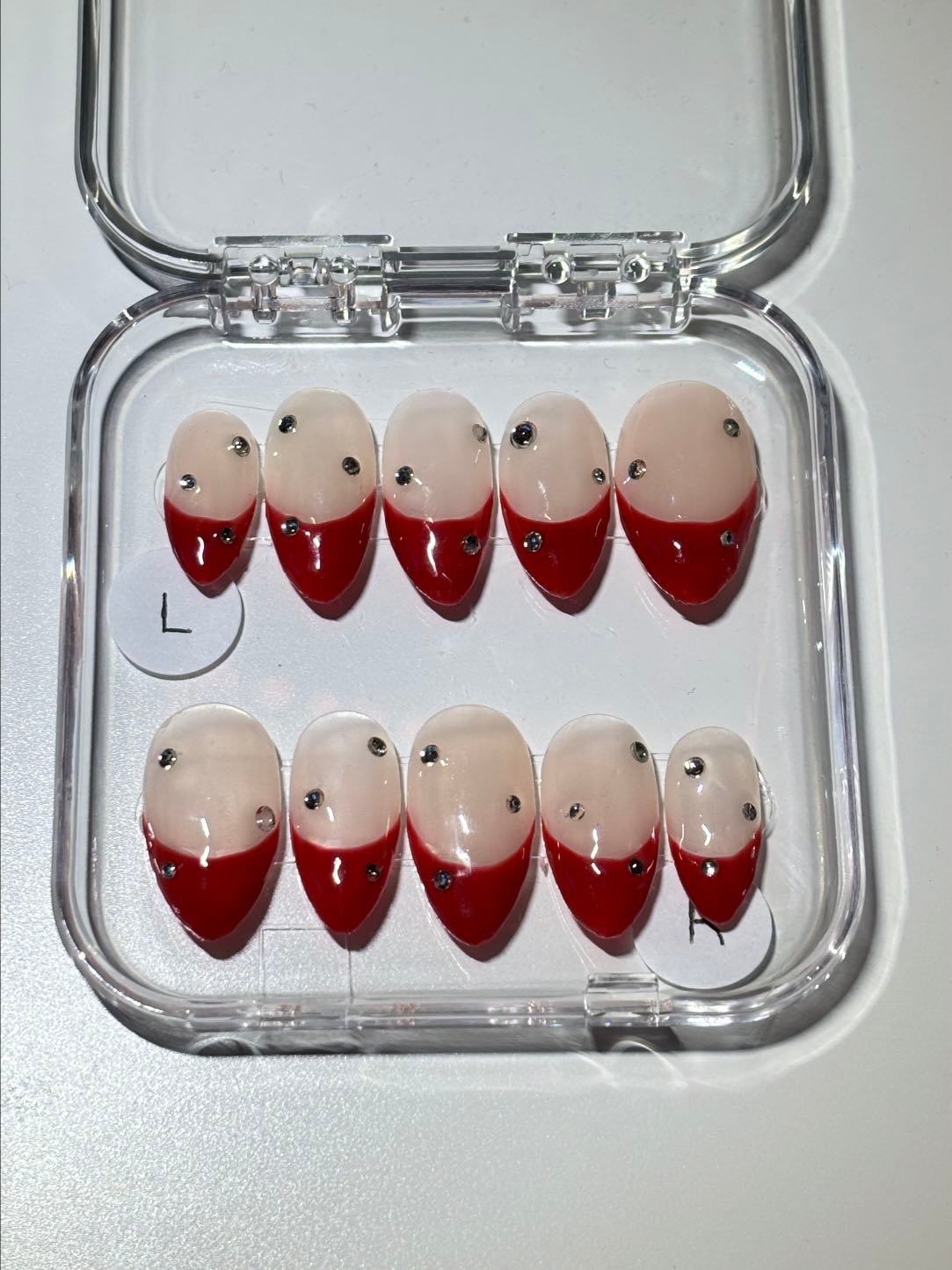 Red french tips