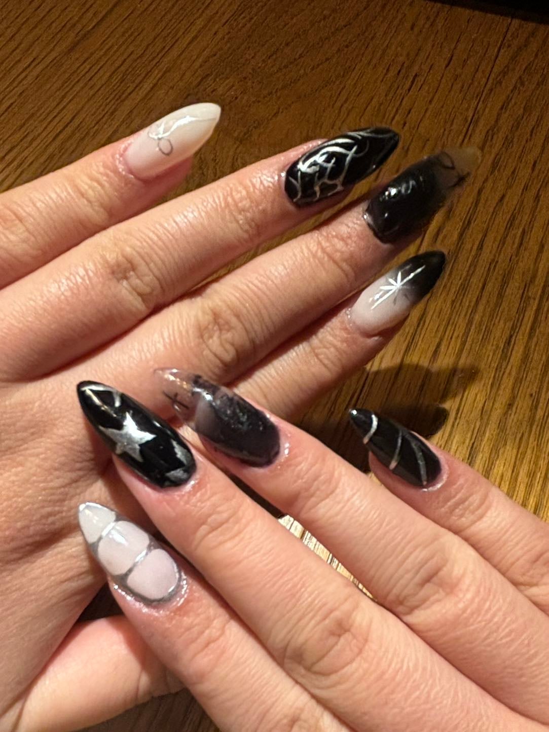 Black and silver