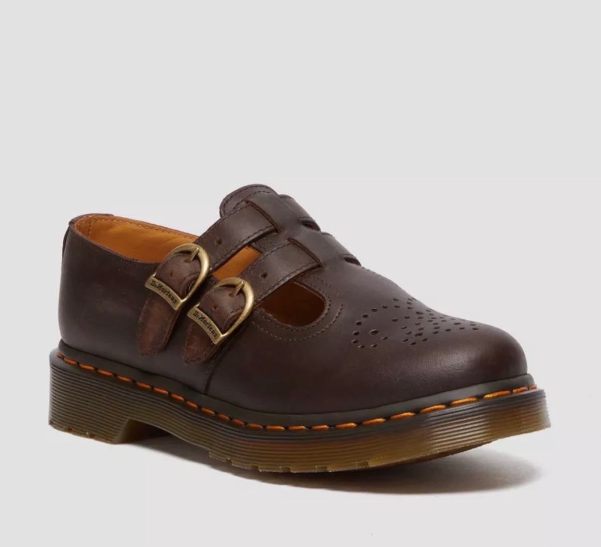 brown doc martens mary janes