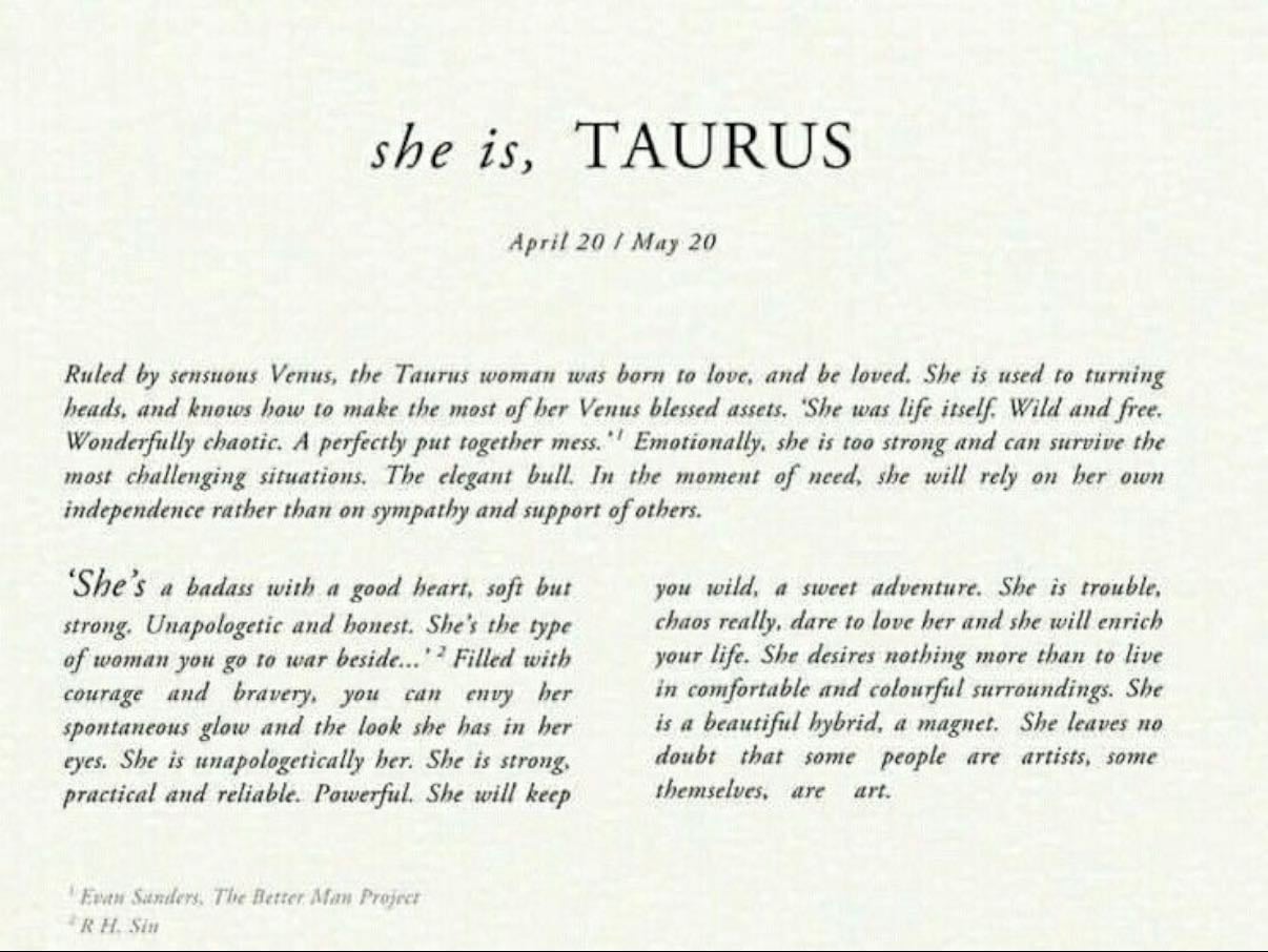taurus - sun sign