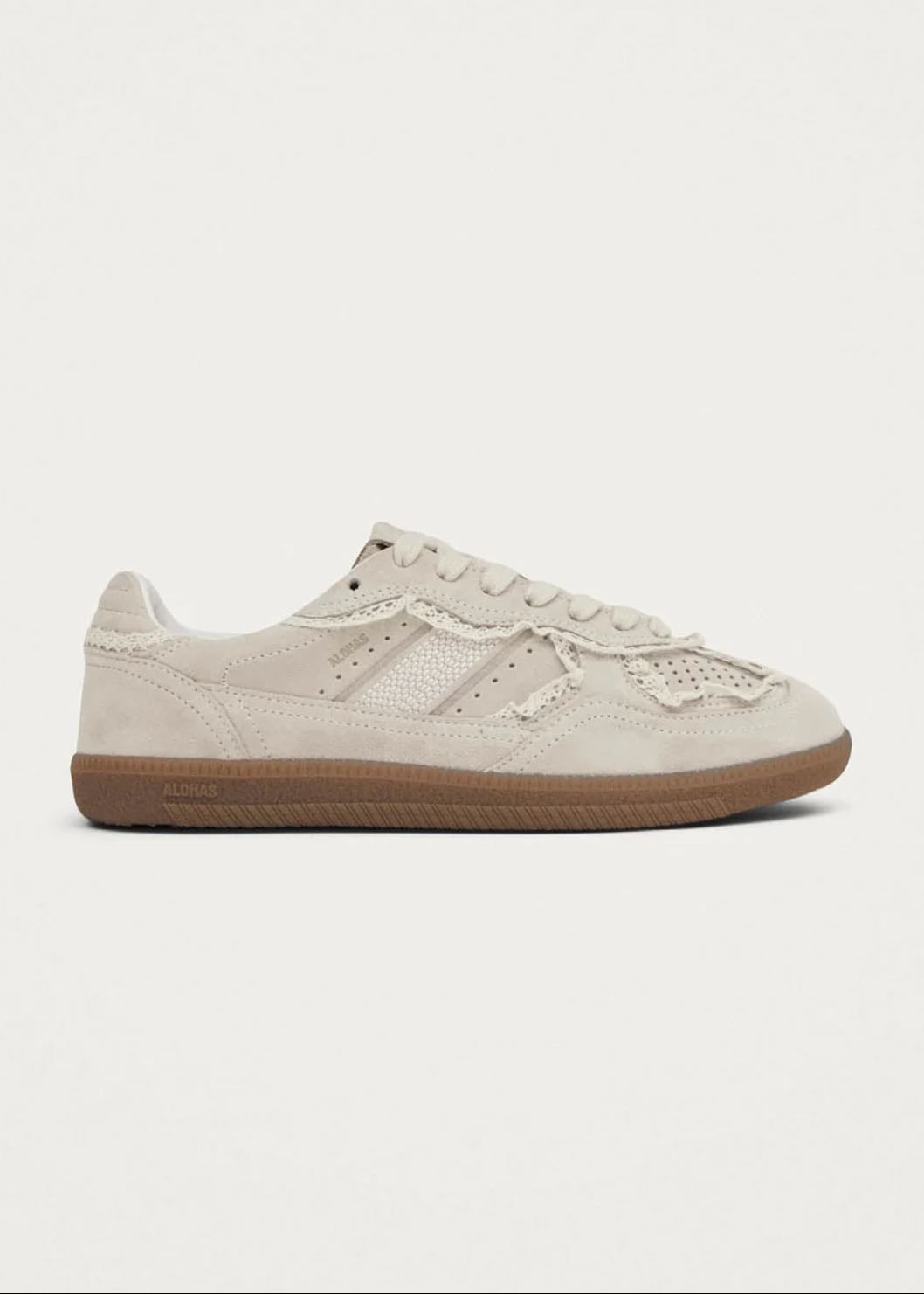 ALOHAS TB.490 LEATHER SNEAKERS - Crochet cream