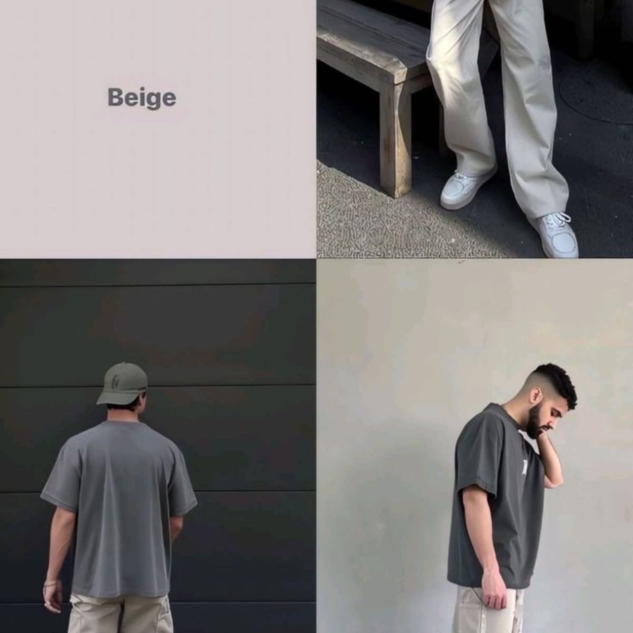 Gris, beige
