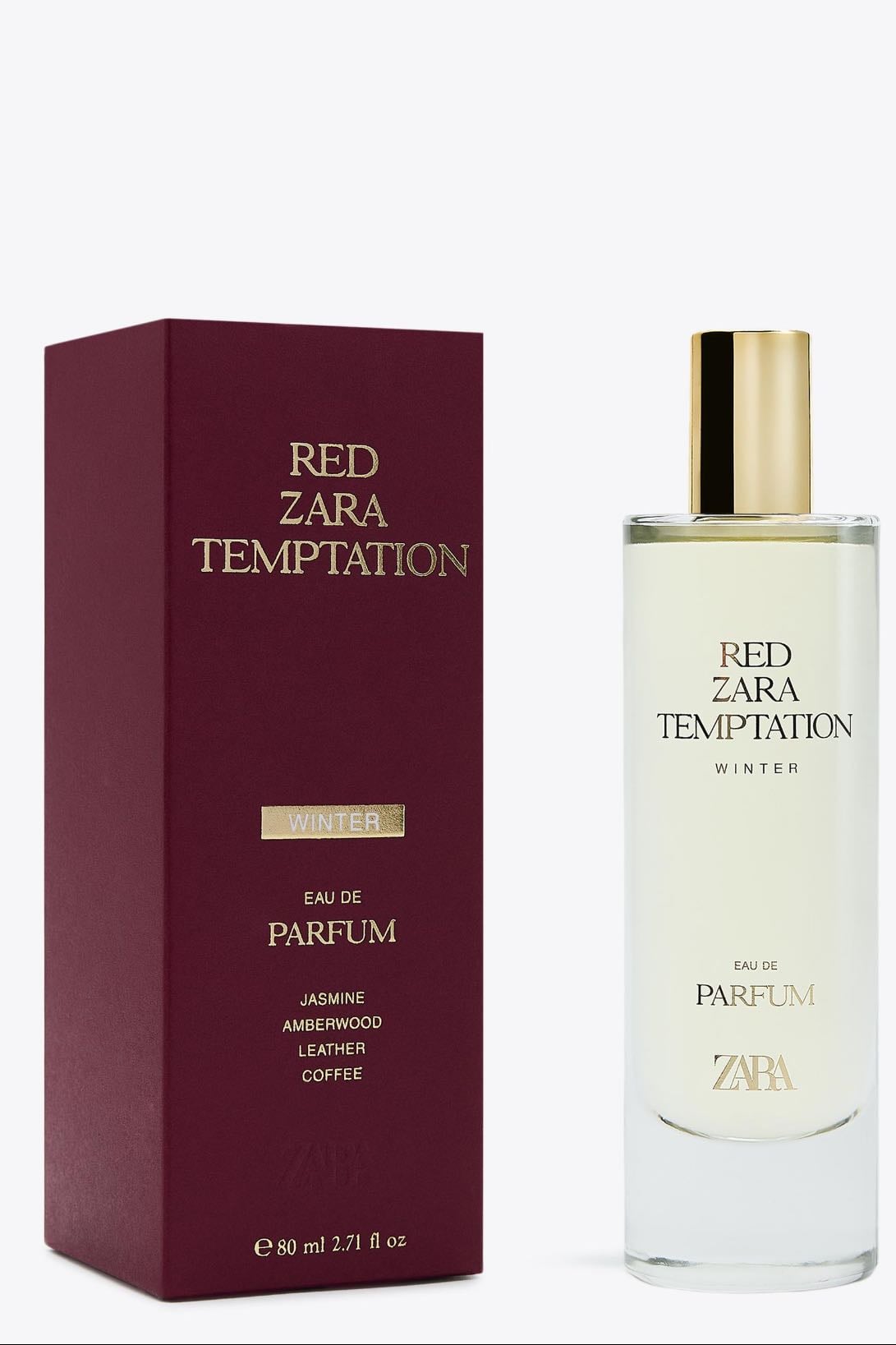 Red Zara Temptation Eau de Parfum Winter