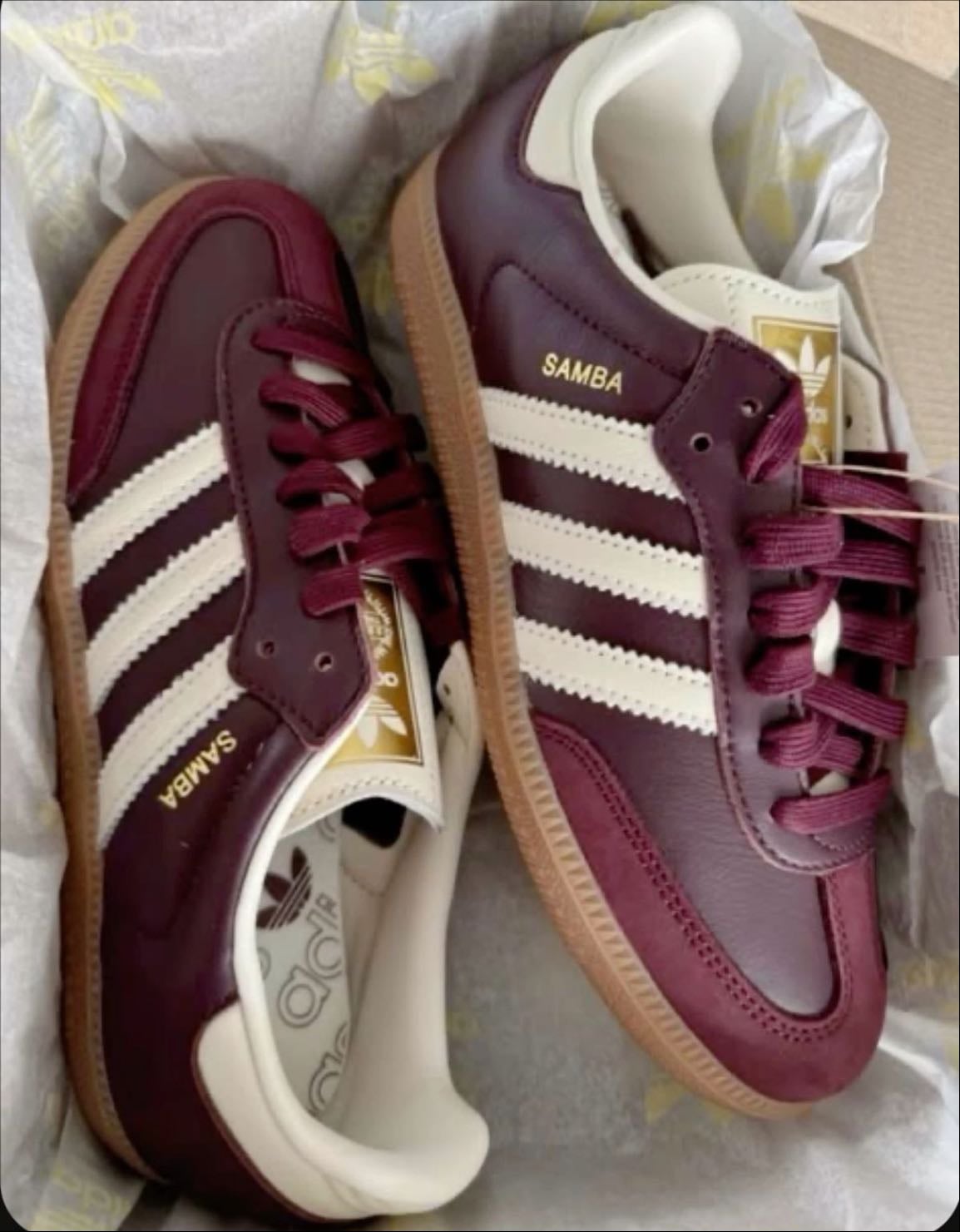 adidas samba - burgundy