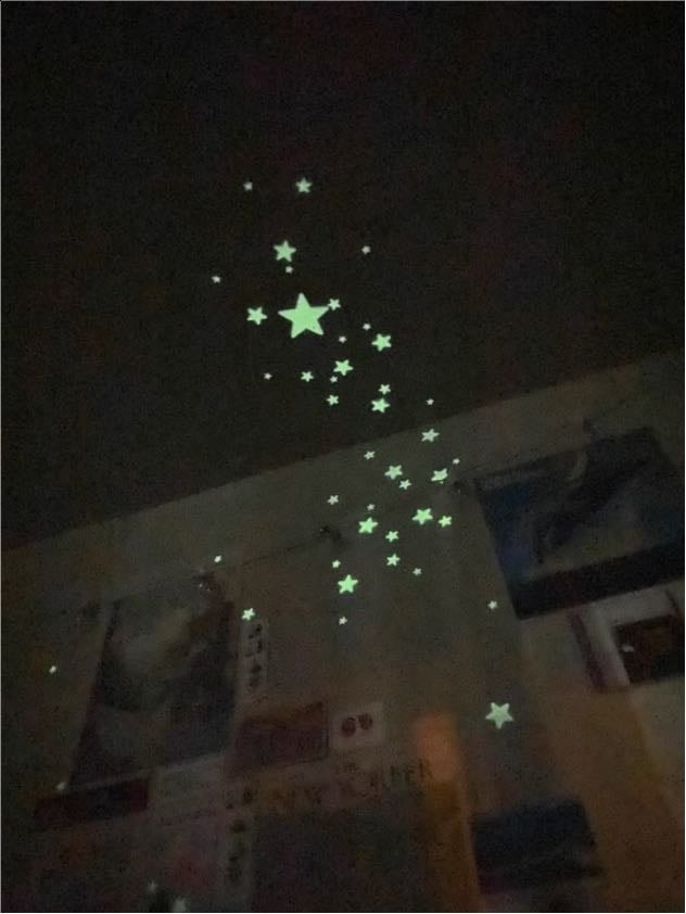 The stars on my ceiling - They shined in the dark