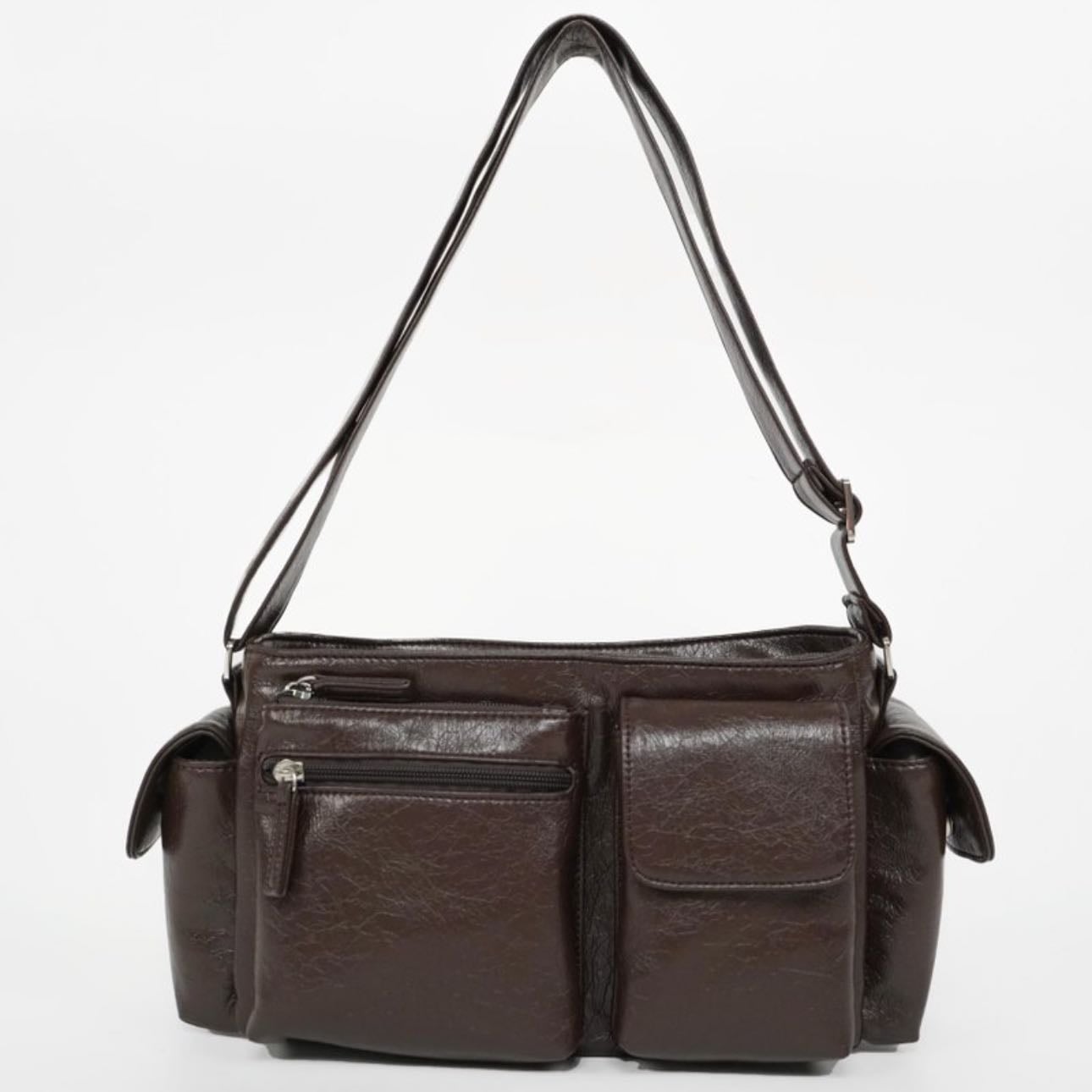 thetinselrack freddy leather cargo shoulder bag - $56