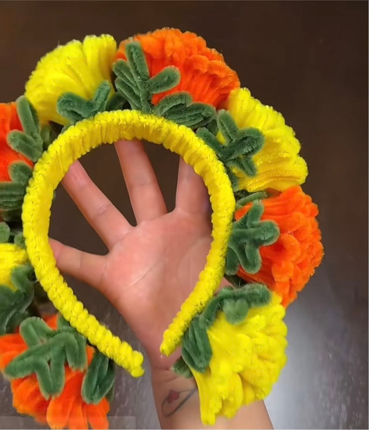 Diadema de cempasúchil