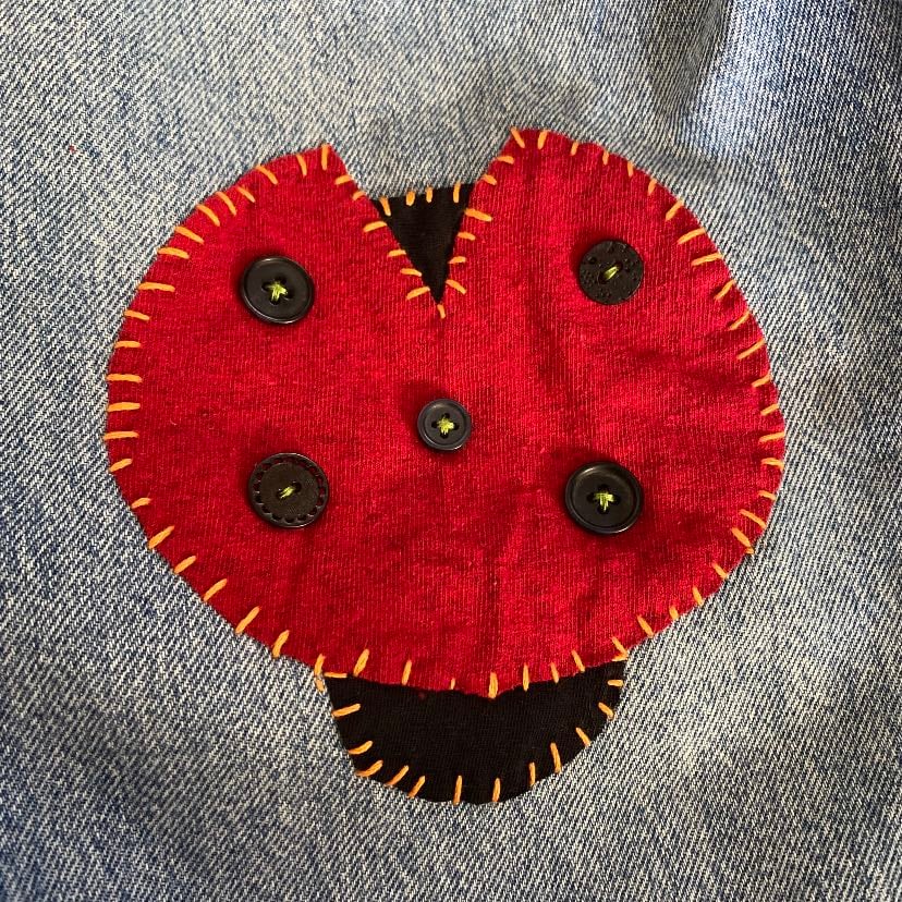 ladybug - on my favourite jeans