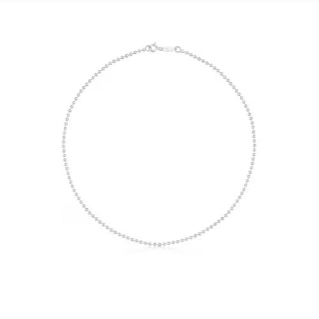 TOUS_ GARGANTILLA DE PLATA CON BOLAS MEDIANAS, 40 CM CHAIN - Gargantilla para el colgante de oso. Tamaño de bolas: medianas. 40cm.