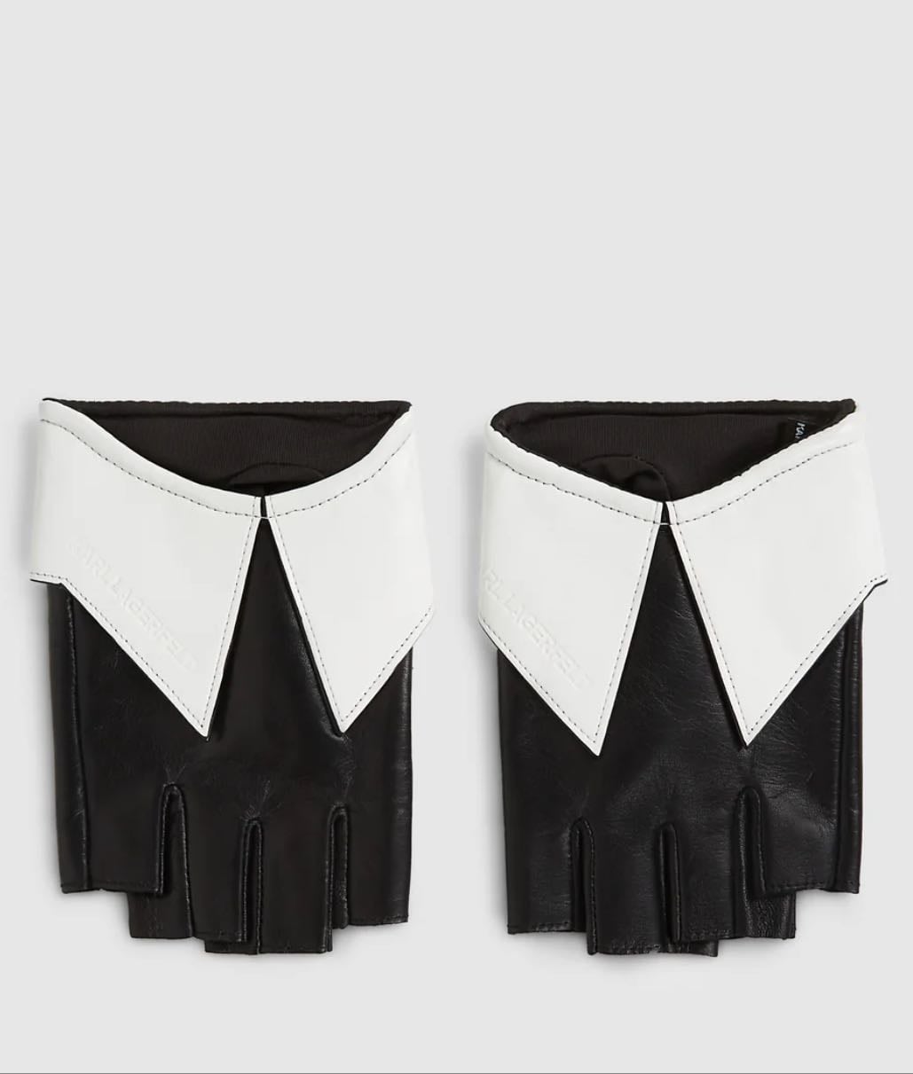 Karl Lagerfeld_ GUANTES SIN DEDOS CON DETALLE DE CUELLO - TallaS