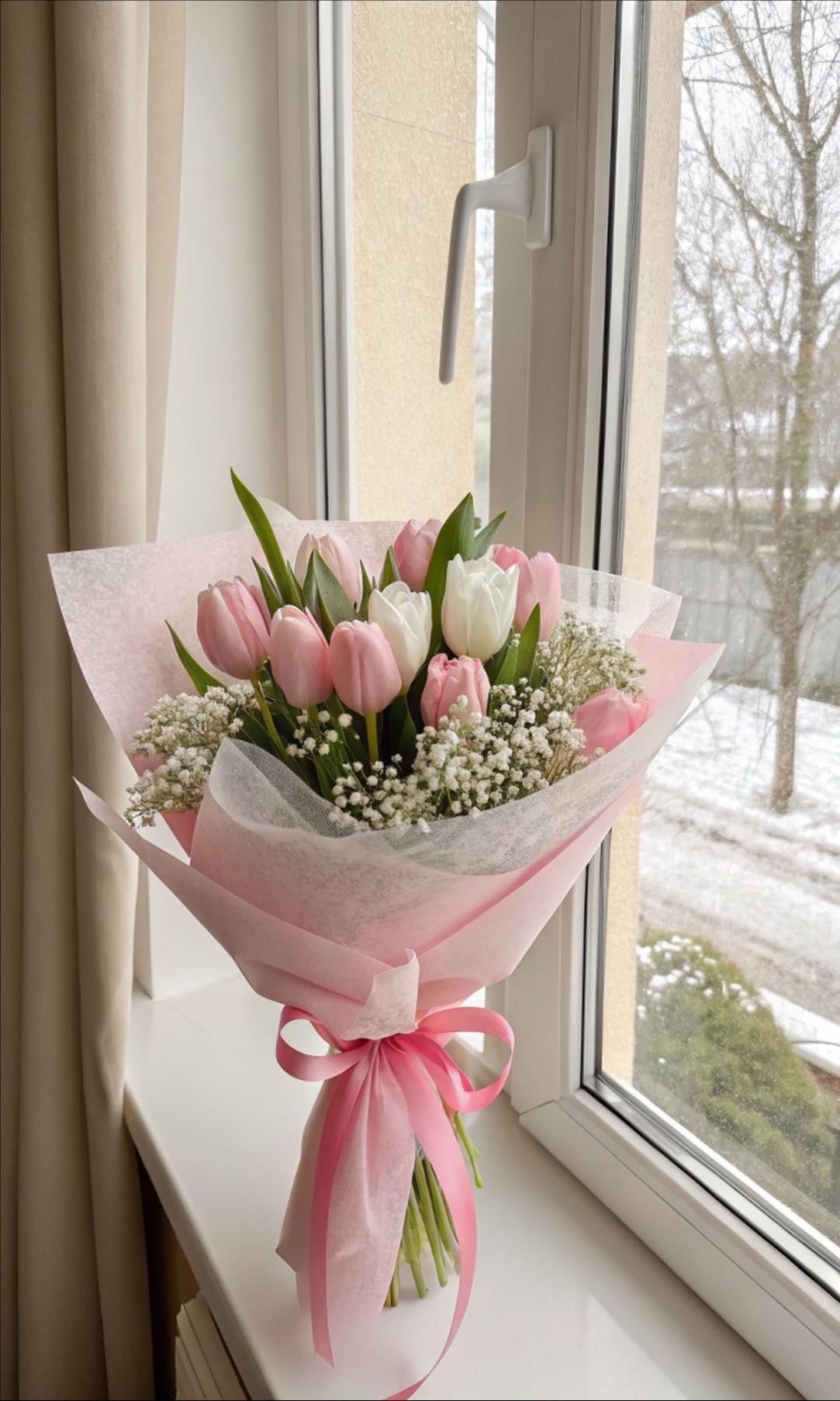 Flores. - Tulipanes o Rosas Blancas