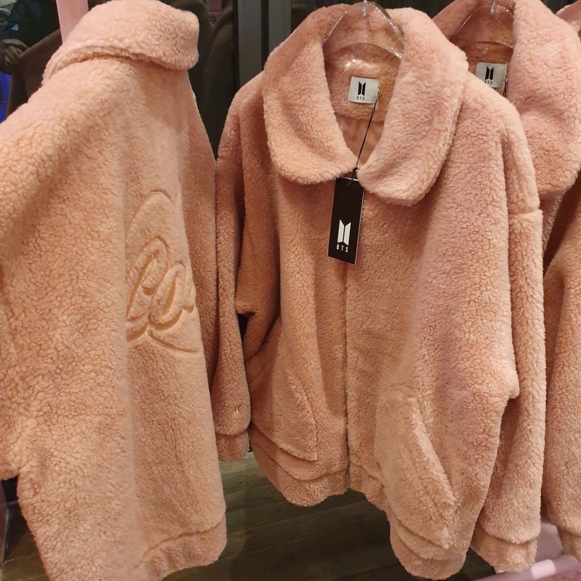 Boy With Luv Pink Fluffy Jacket - House of BTS (Pop-Up)