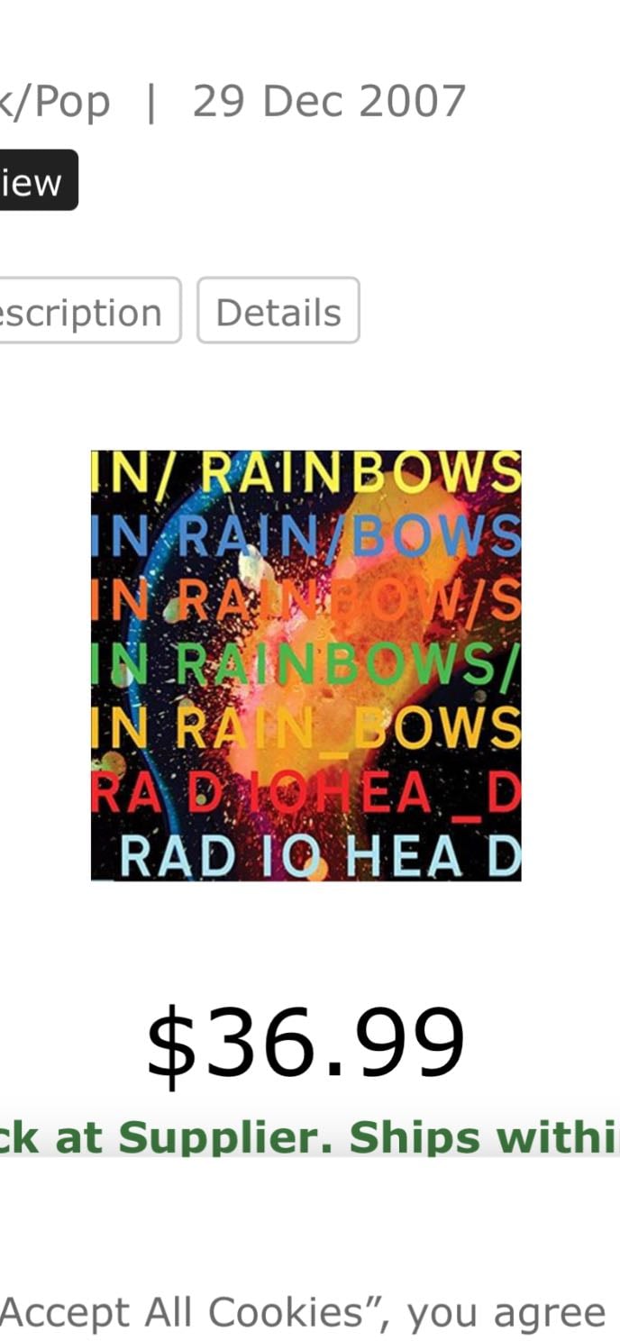 in rainbows cd