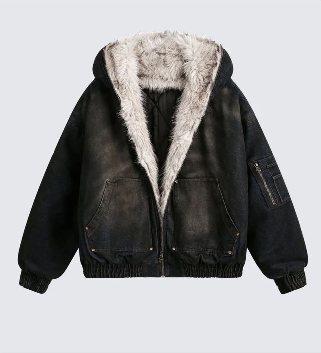 oversized fur jacket
