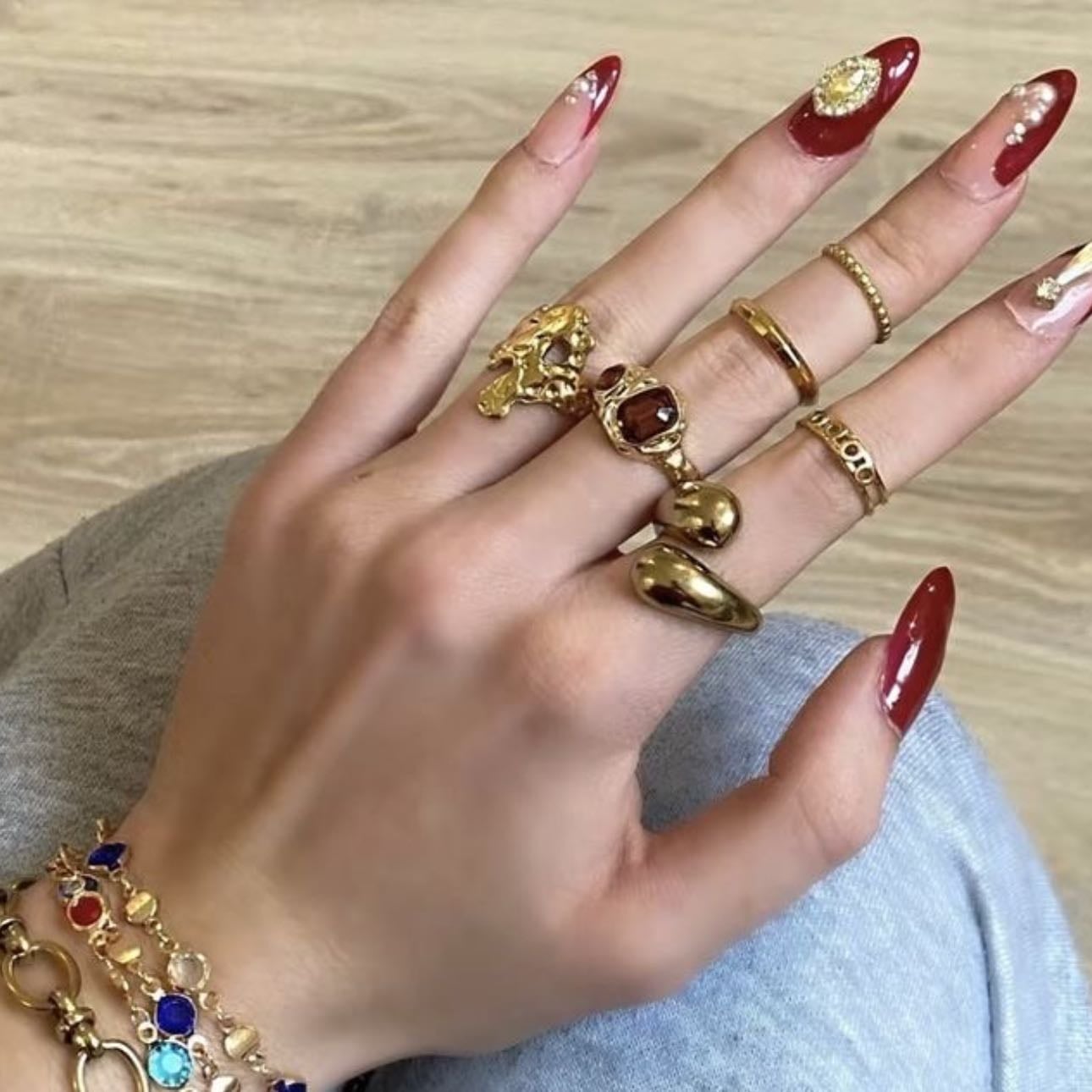 Gold rings - Big and chuncky