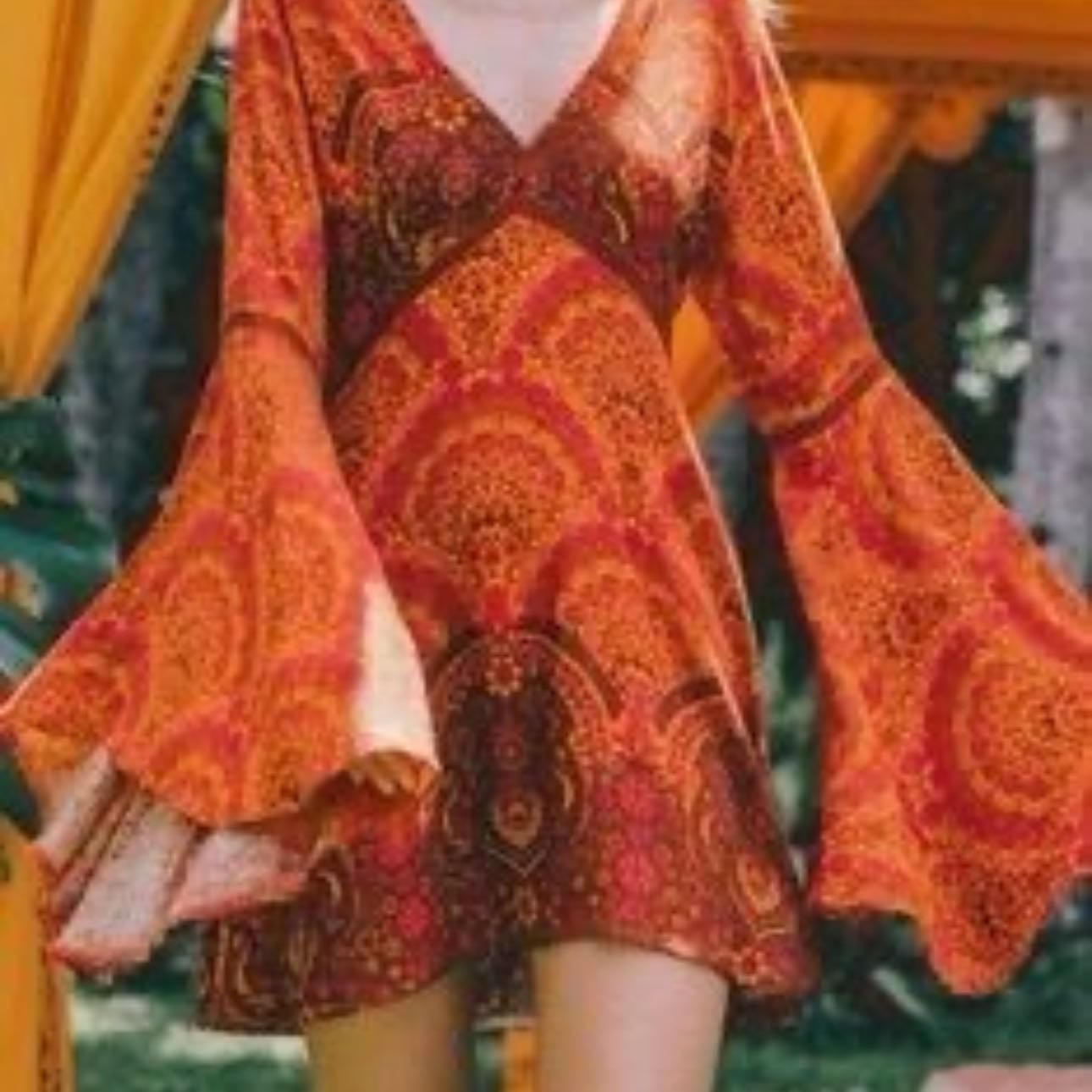 Big sleeve short dress
