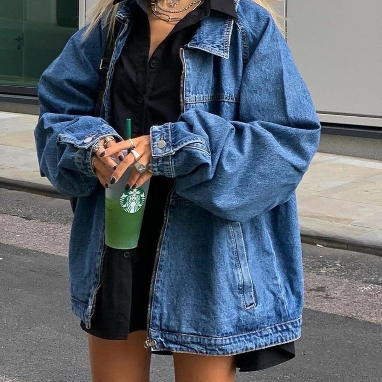 Oversized jacket - Denim or black