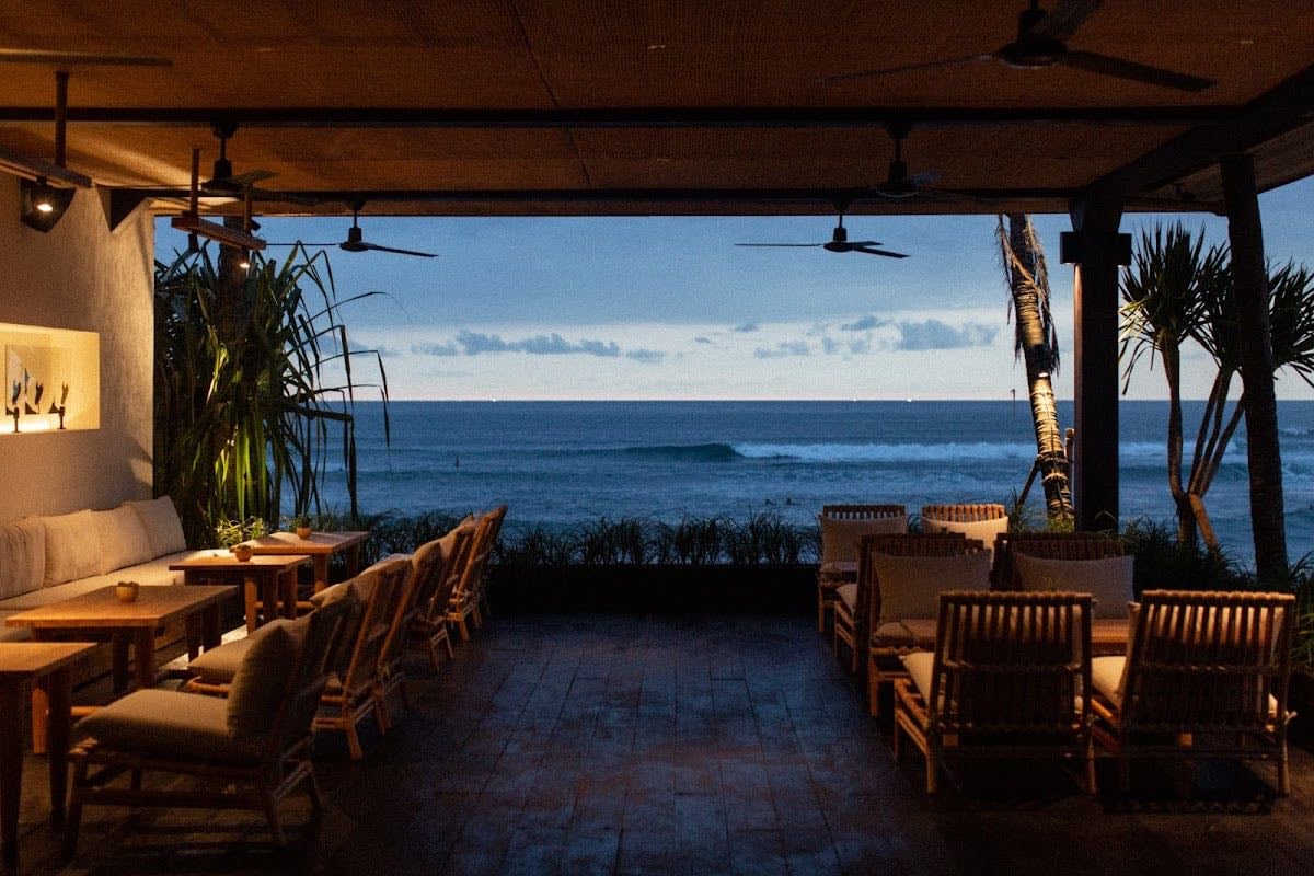 The Lawn Canggu Beach Club - bean bags on the beach for sunset & pool
