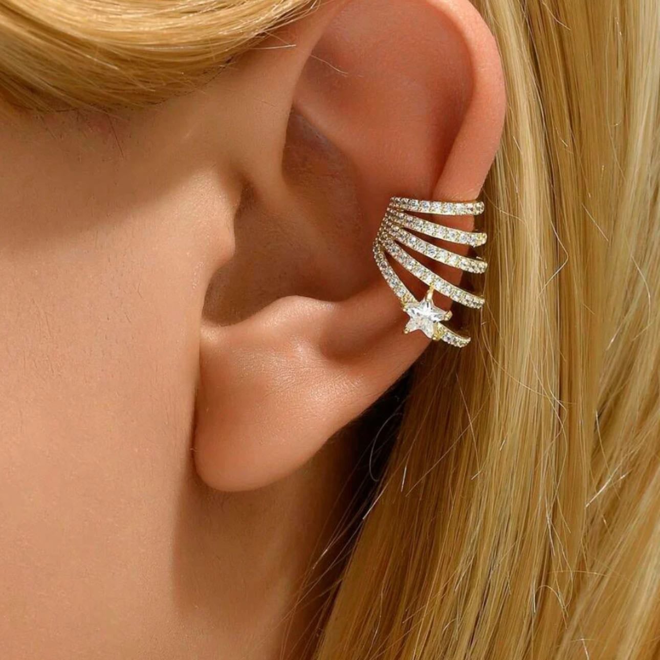 Ear cuffcuff mil tiras estrella dorado - Cuffcuff Store - 17.00$