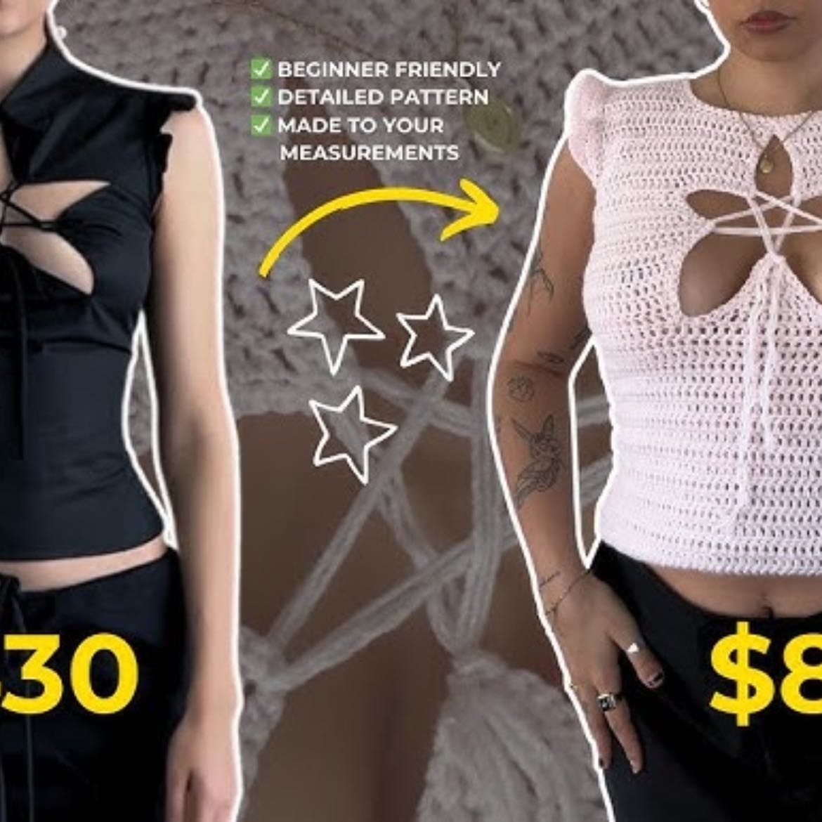 crochet STAR CUT OUT TOP tutorial (abl estudio dupe) | super detailed, beginner friendly - YouTube