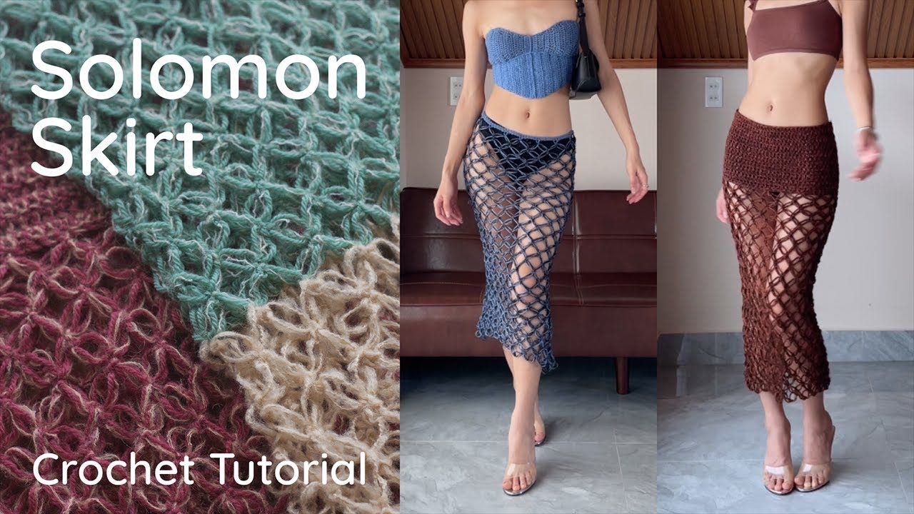 Crochet Solomon Mesh Skirt Tutorial for Beginners - FREE Pattern - YouTube