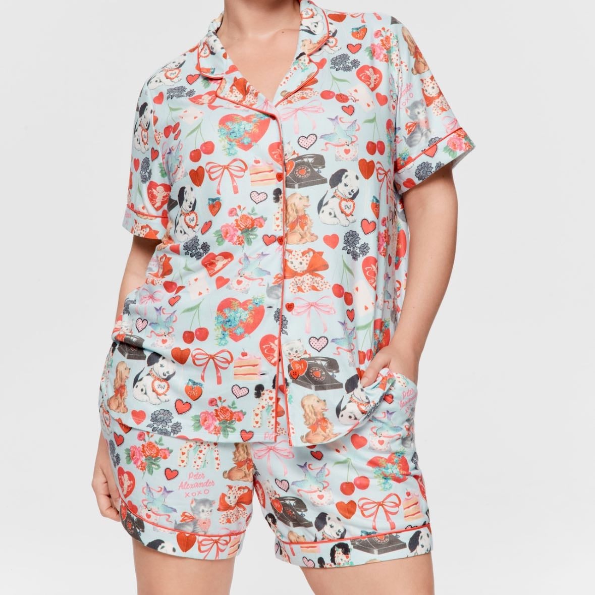 Peter Alexander Kitsch Plush Shortie Pj Set