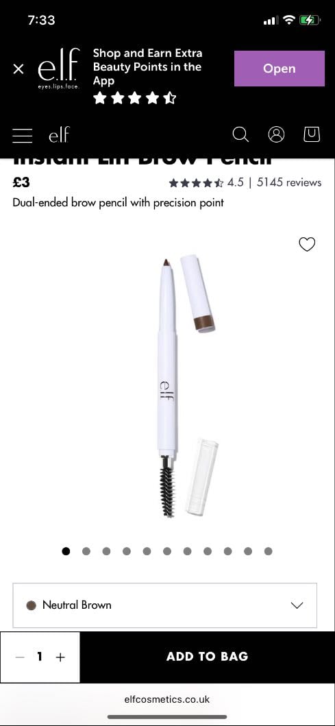 elf eyebrow gel
