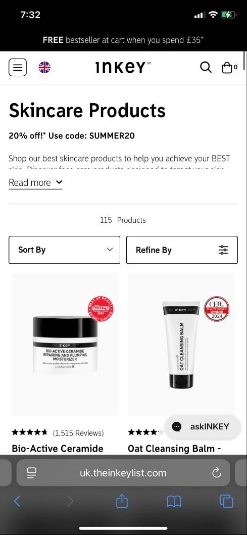 inkey list top up