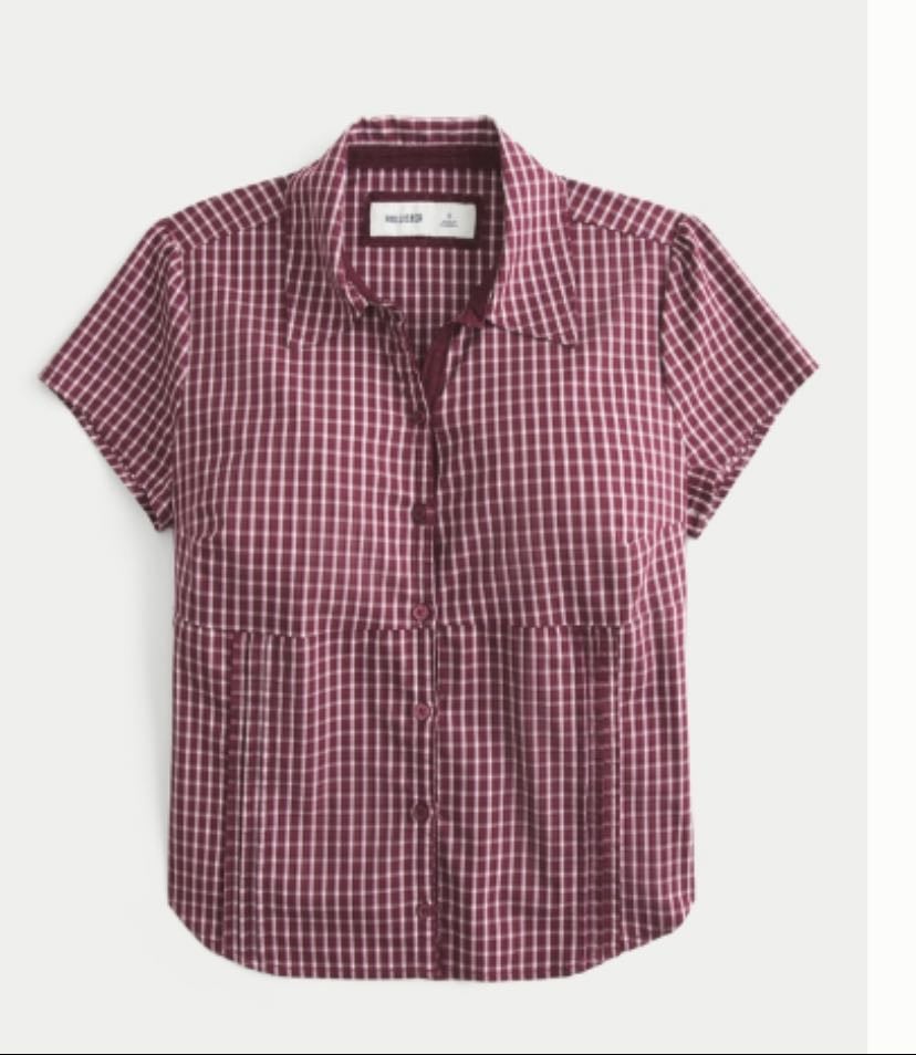 red poplin shirt