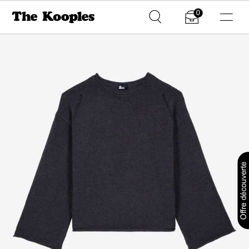 Pull gris en laine